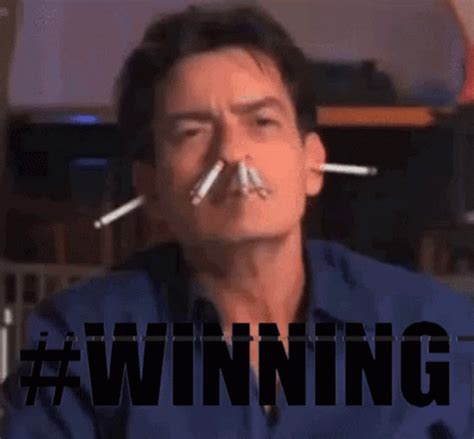 Charlie Sheen Winning GIF - CharlieSheen Winning Smoking - Discover ...