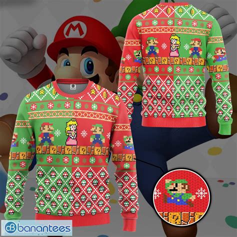 Super Mario Bros Ugly Super Mario Luigi Ugly Sweater Bowser Mario Bros