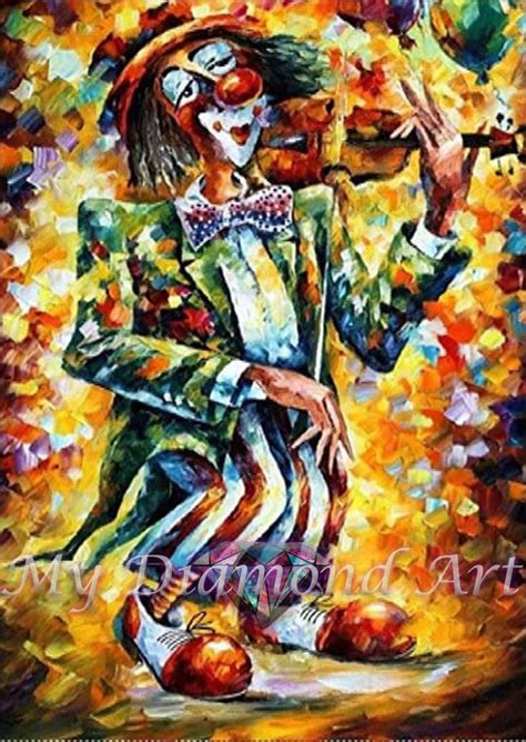 5D DIY My Diamond Art Abstract Clown Diamond Painting Kit NEW Etsy