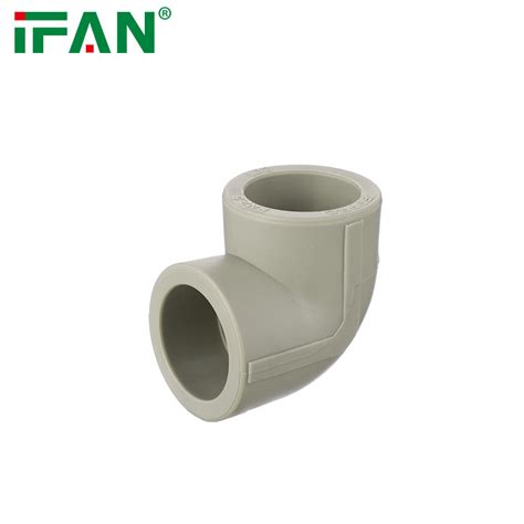 Ifan Gray Color PPR Pipe Fittings 20 110mm Pn25 90 Degree PPR Elbow