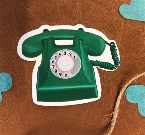 Retro Vintage Rotary Telephone Vinyl Sticker Etsy