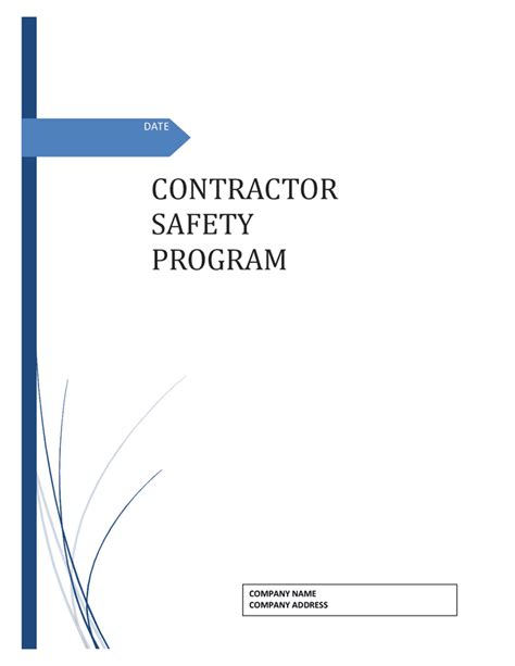 Contractor Safety Program Template In Word And Pdf Formats