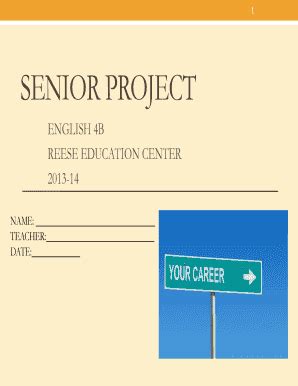 Fillable Online Senior Project PDF FILEpdf Fax Email Print PdfFiller