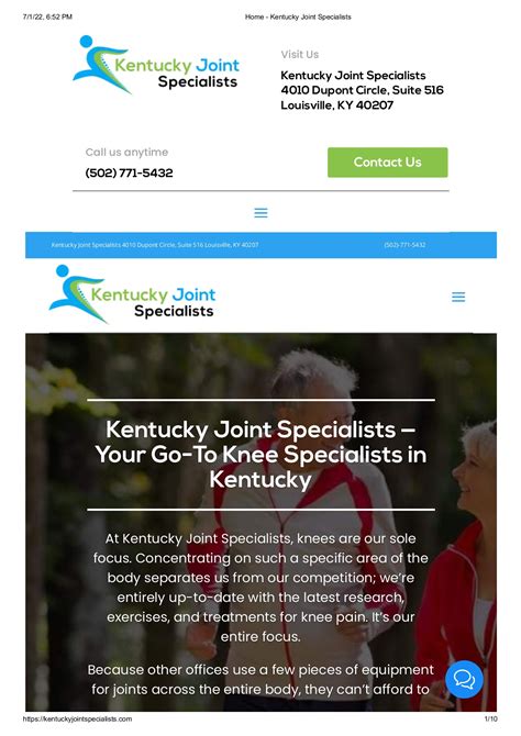 Arthritis knee pain centers - Kentuckyjoint Specialists - Page 1 - 10