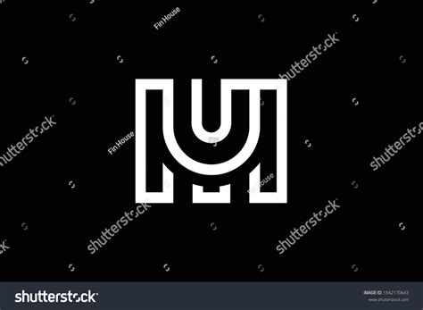 Mu Letter Logo Design On Luxury Stock Vector Royalty Free 1942170643