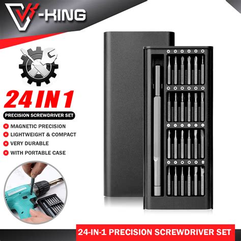 V King In Precision Magenetic Screwdriver Set With Metal Carrying