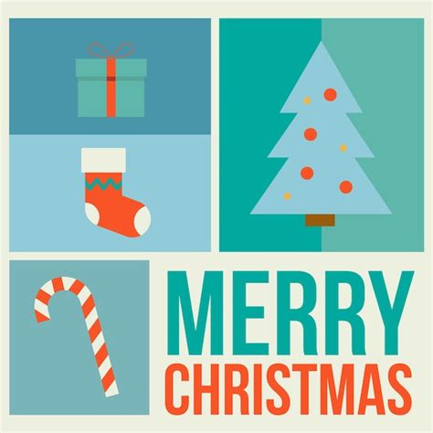 Premium Vector Merry Christmas Retro Vintage Greeting