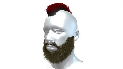 Rider Hair Crest And Beard Buy Royalty Free 3d Model By Lucid Dreams