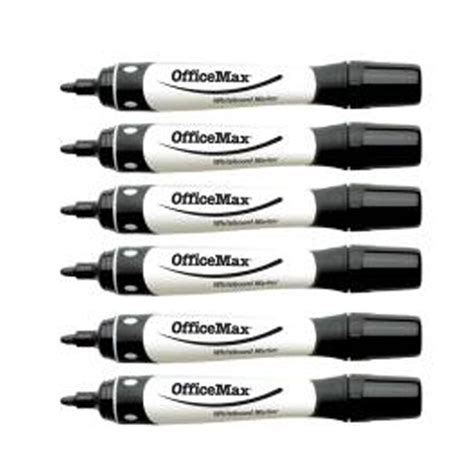 Officemax Drysafe Whiteboard Marker Mm Bullet Tip Black Pack Of Winc