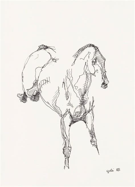 Equine Nude Drawing By Benedicte Gele Saatchi Art