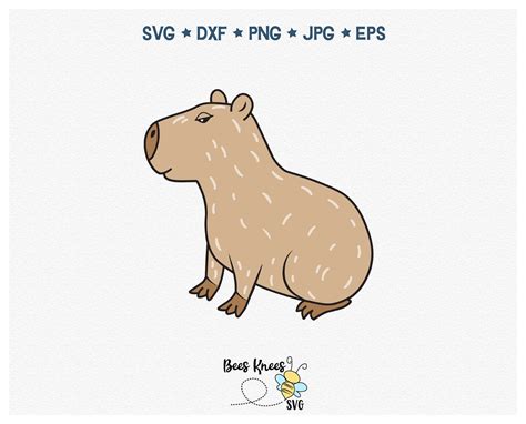 Capybara Svg Cute Capybara Svg Capybara Clipart Sitting Etsy Ireland