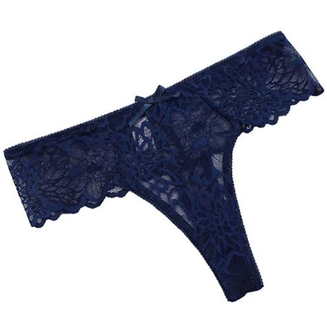 String Tanga Femmes Sexy Dentelle Transparente Respirante Tongs Slips S Lingerie Sous V Tements