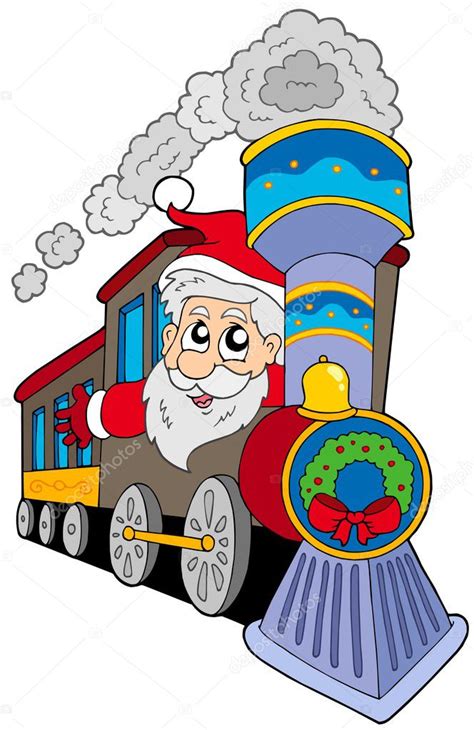 Santa Claus On Train — Stock Vector © Clairev 2260184