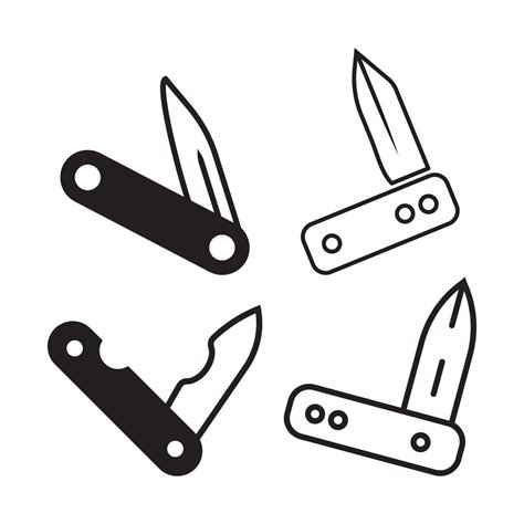 Penknife Icon Vector Vector Art At Vecteezy