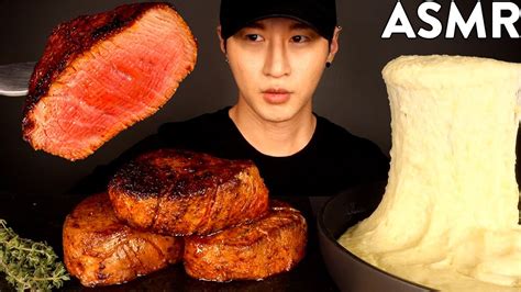 Asmr Filet Mignon And Stretchy Cheese Mukbang No Talking Cooking