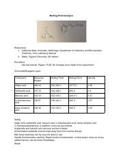 Melting Points Prelab Preperation Pdf Melting Point Analysis