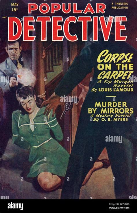 Cover Of Detective And Mystery Novel Popular Detective Illustrated By Graphic Artist Rudold