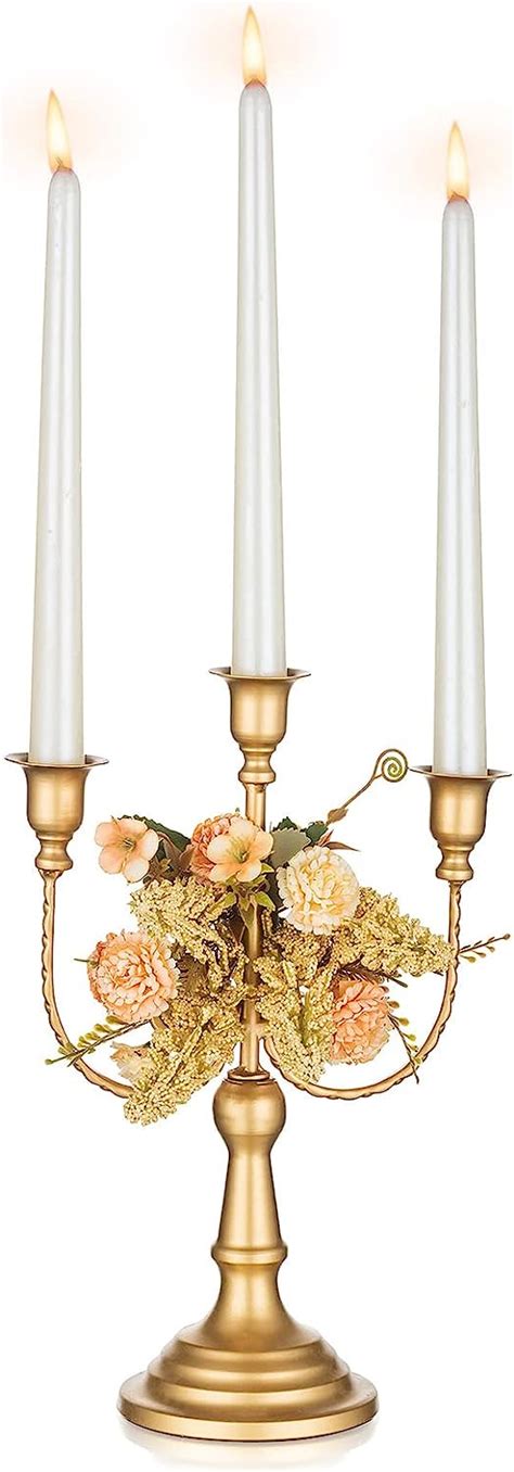 Nuptio Candelabras Gold Candlestick Holders Candle Stick Stands Metal Candelabra