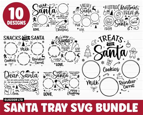 Dear Santa Tray SVG Bundle Christmas SVG Santa Tray SVG Etsy