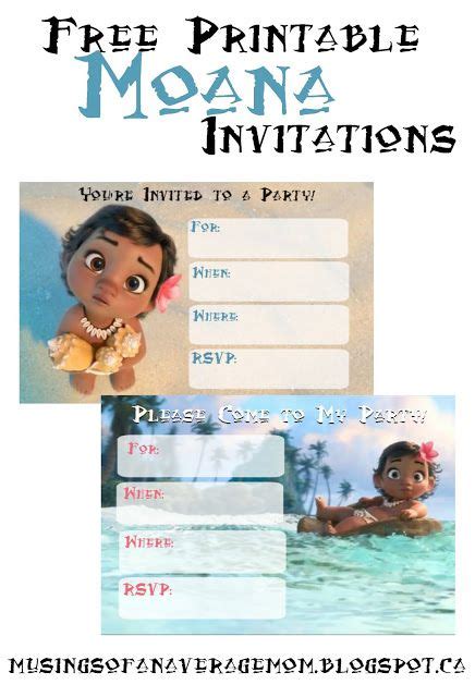 The Free Printable Moan Birthday Party Invitation Is Available For All