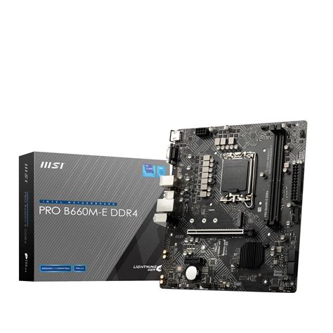 Buy Msi Pro B M E Ddr Motherboard Micro Atx Supports Intel Th