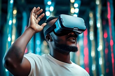 Free Photo Man Wearing Vr Glasses For Gaming
