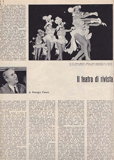 Remigio Paone Il Teatro Di Rivista Teatro Del Novecento