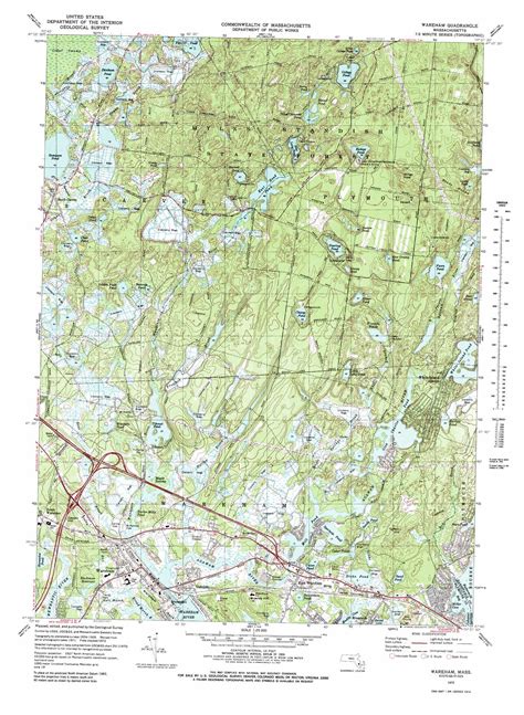 Wareham Topographic Map Ma Usgs Topo Quad 41070g6