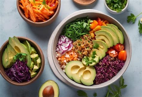 Un Taz N De Ensalada Saludable Con Quinoa Tomates Pollo Aguacate