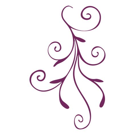 Design Png E Svg De Ornamento De Traçado Floral Redemoinho Para Camisetas