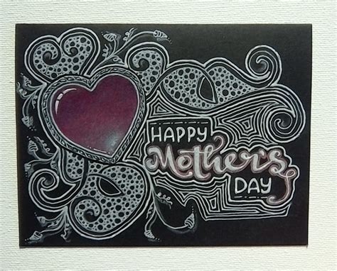 Zentangle Gem Card Mothers Day Creative Mothers Day Ts Mothers Day Diy Diy Mothers