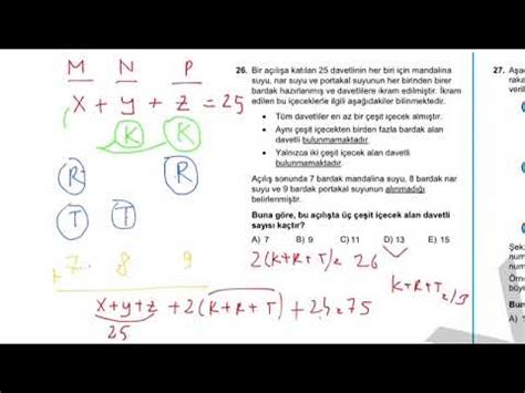 2018 Tyt Matematik soruları çözümleri Sayfa 28 Soru 26 27 YouTube