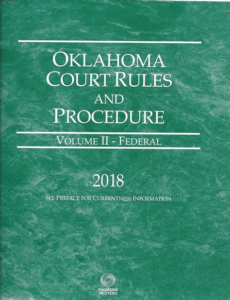 Oklahoma Court Rules And Procedure Volume Ii Federal Anonymous