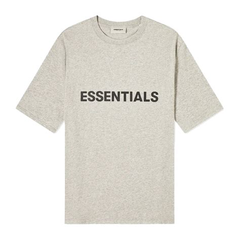 Fear Of God Essentials T Shirt Heather Oatmeal Ss20