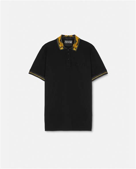 Versace Jeans Couture Chain Couture Polo Shirt For Men Online Store Eu