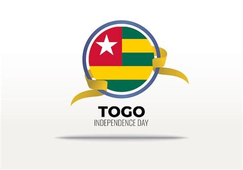 Fundo do dia da independência do togo comemorado em Vetor Premium