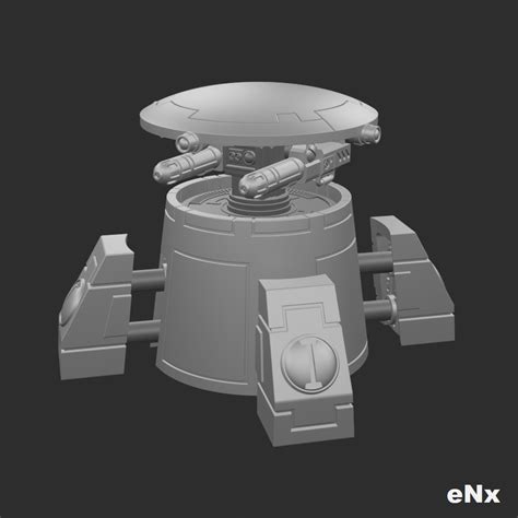 3d File Sentry Turret Futurist Sci Fi ⚒️・3d Print Design To