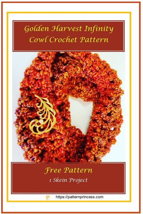 Golden Harvest Infinity Cowl Crochet Pattern