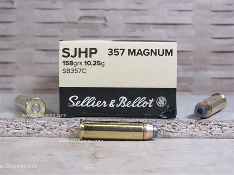 50 Round Box 357 Magnum 158 Grain Sjhp Sellier Bellot Ammo Sb357c