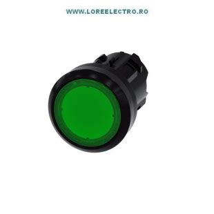 3SU1001 0AB40 0AA0 CAP BUTON VERDE ILUMINABIL DIN PLASTIC 22MM CU