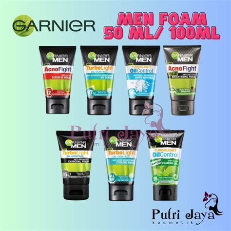 Jual Garnier Men Facial Foam Sabun Wajah Cowok 50ml 100ml