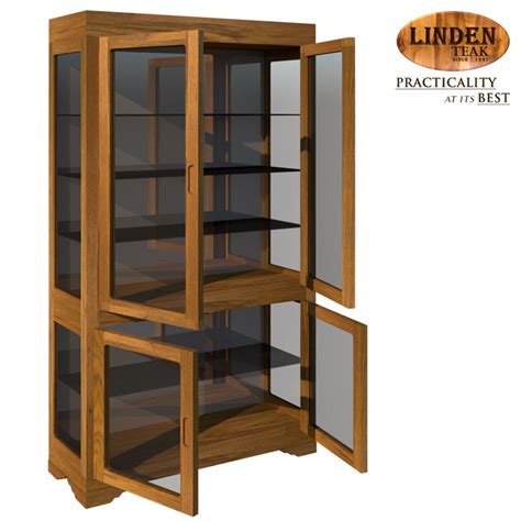 Handcrafted Solid Teak Wood Display Cabinet Furniture Main