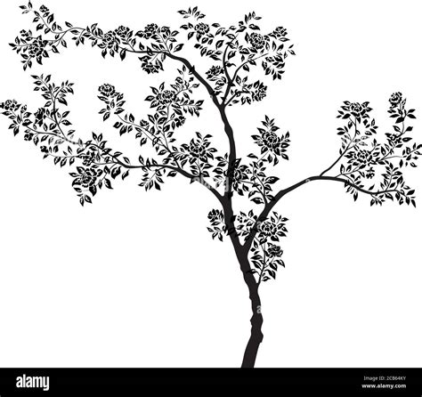 Vector Illustration Of Tree Silhouette Stock Vector Image And Art Alamy