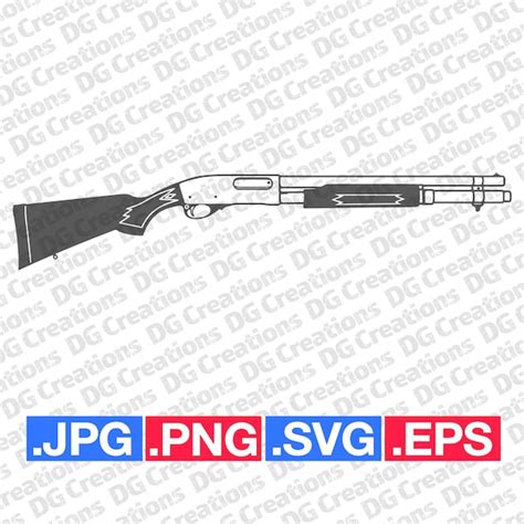 Shotgun Stencil Etsy