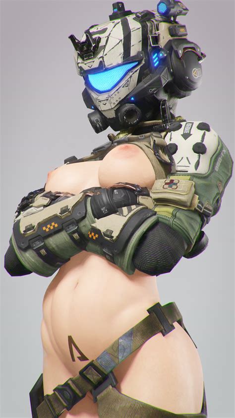 Rule 34 1girls 3d Armor Arms Crossed Grey Background Helmet Llamasarepink Medium Breasts Nopan