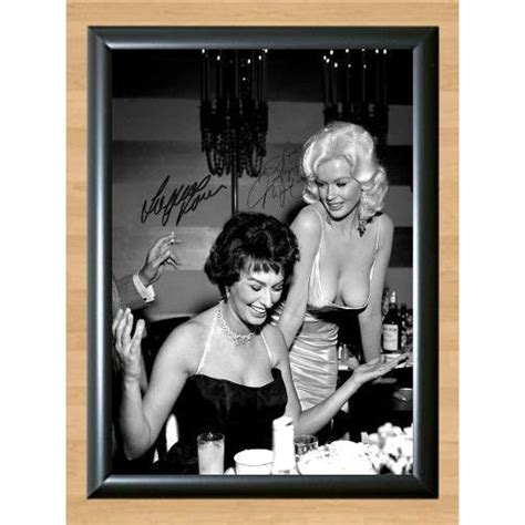 Sophia Loren Jayne Mansfield Signed Autographed Photo Poster Print