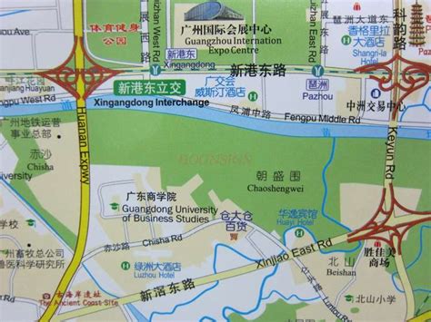 Guangzhou Guangdong China Map Chinese And English Grandado