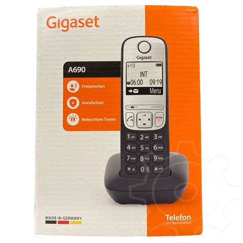 Gigaset A690 Schwarz Schnurlose Telefone Mindfactory De