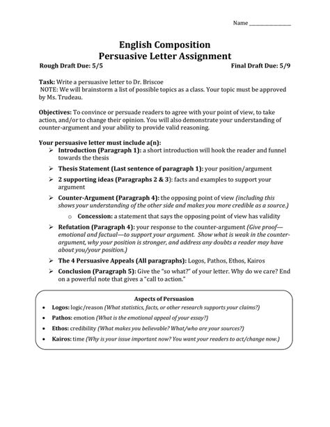 Sample Letter Of Assignment