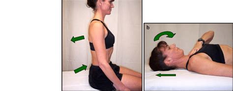 A Seated Posture Exercise And B Supine Deep Neck Flexor Exercise